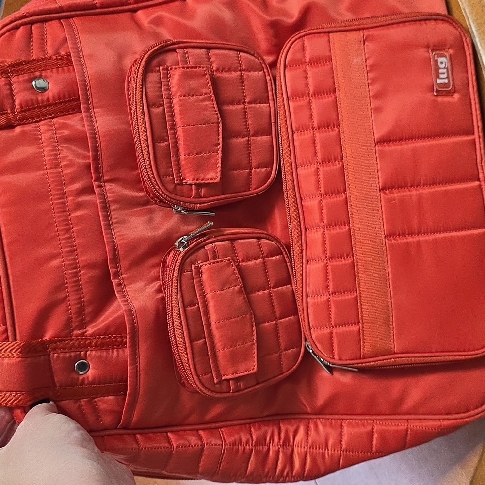 Lug Puddle Jumper Tote Overnight Bag In Orange